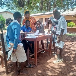 Primary Department Class teachers assessing some learners to know their levels in DL for GALOP