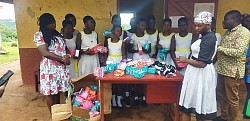 Sanitary Pads donated to JHS girls by KWAHUNI BA ELLEN FOUNDATION